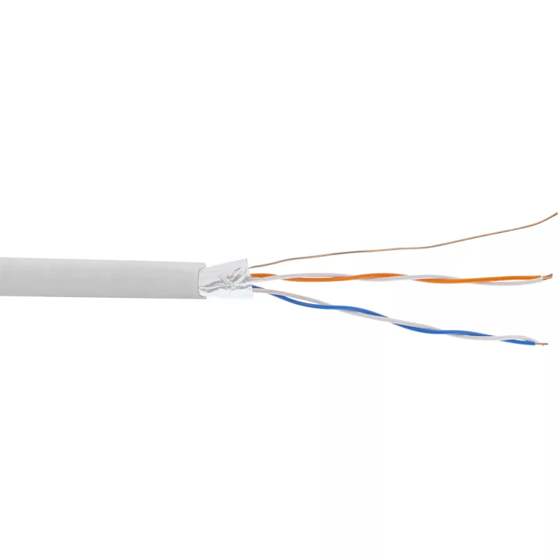 InLine telefono kabelis 4 laidų vientisam įrengimui 2x2x0,6 mm ekranuotas 25 m