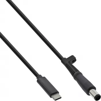 InLine USB-C į HP nešiojamojo kompiuterio (apvalus/didelis) įkrovimo kabelis, 2 m
