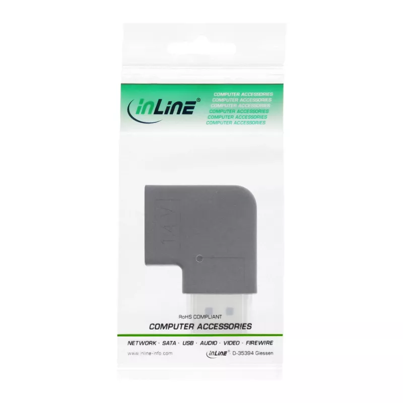 InLine DisplayPort adapteris, DisplayPort tėvas / motina stačiu kampu