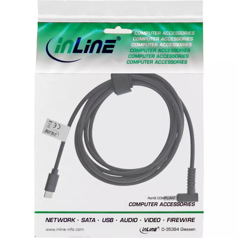 InLine USB-C į HP nešiojamąjį kompiuterį (apvalus/mažas) įkrovimo laidas, 2 m