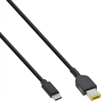 InLine USB-C įkrovimo laidas, skirtas Lenovo nešiojamiesiems kompiuteriams (stačiakampė jungtis), 2 m