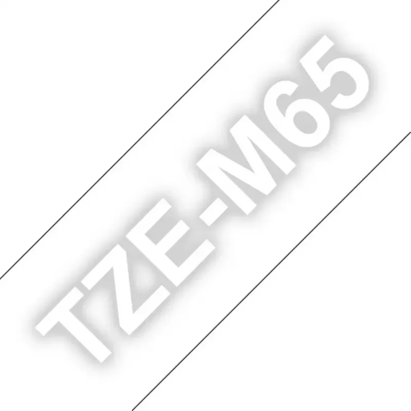 „Brother TZE-M65“ juostelė, skirta etikečių gamybai, permatoma