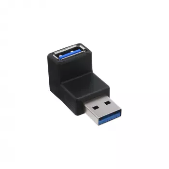 USB 3.0 adapteris Type A kištukas / A lizdas 90° kampu InLine 35300R