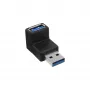 USB 3.0 adapteris Type A kištukas / A lizdas 90° kampu InLine 35300R