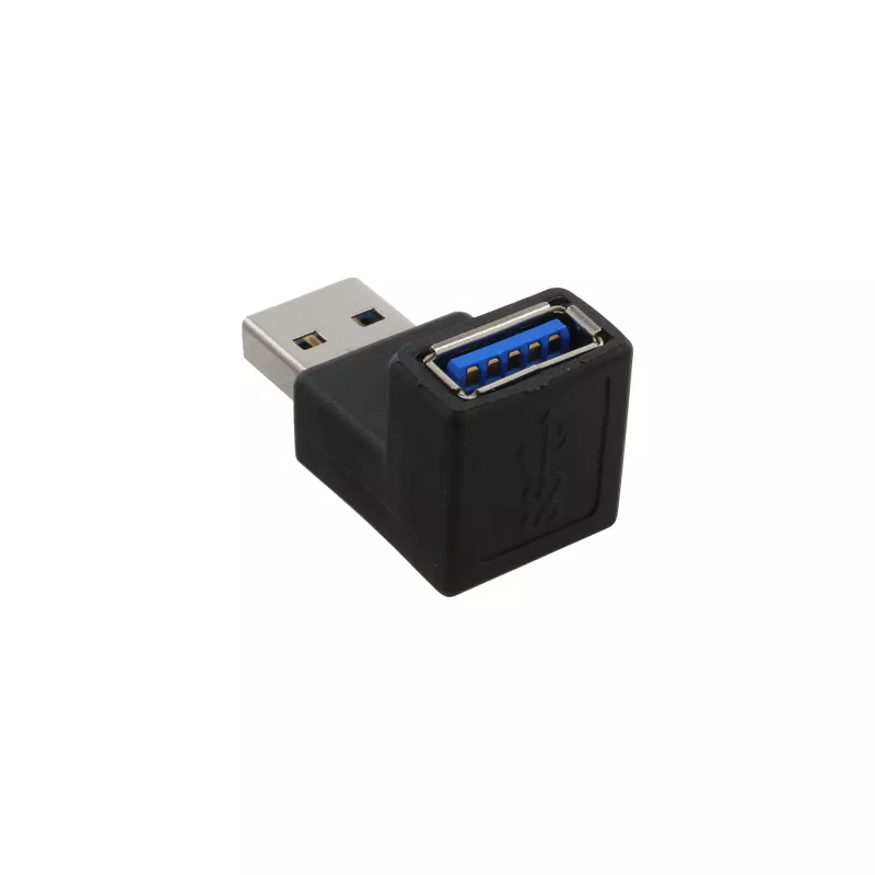USB 3.0 adapteris Type A kištukas / A lizdas 90° kampu InLine 35300R