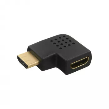 InLine HDMI adapteris, kištukas–lizdas, šoninis kampinis dešinysis, paauksuotas, 17600T