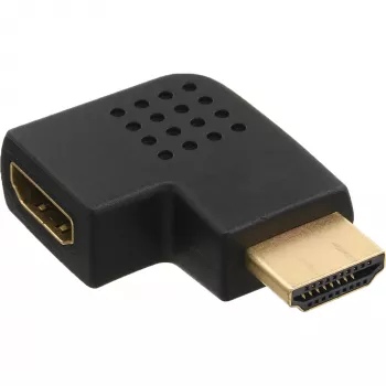 InLine HDMI adapteris, kištukas–lizdas, šoninis kampinis kairysis, auksuotas, 17600S
