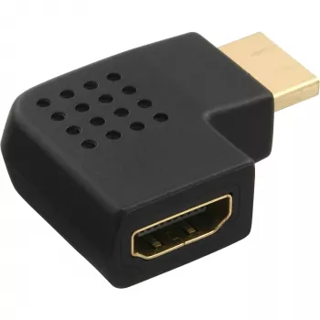 InLine HDMI adapteris, kištukas–lizdas, šoninis kampinis kairysis, auksuotas, 17600S