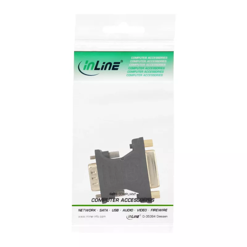 InLine DVI-A adapteris DVI 24+5 moteriška / HD15 vyriška auksuota