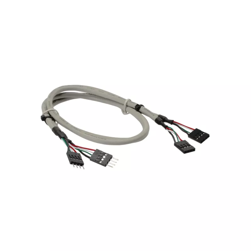 InLine USB 2.0 ilginimo vidinis 2x 4 kontaktų kištukas / lizdas, 0,60 m, birūs