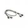 InLine USB 2.0 ilginimo vidinis 2x 4 kontaktų kištukas / lizdas, 0,60 m, birūs