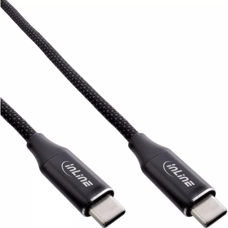 InLine Magnetinis USB-C kabelis, USB-C tėvas/tėvas, 100 W, juodas, 2 m