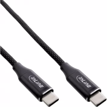 InLine Magnetic USB-C laidas, USB-C kištukas/kištukas, 100 W, juodas, 1,5 m