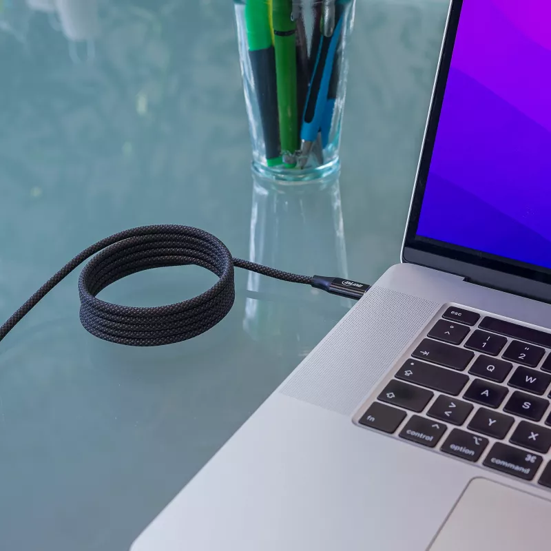 InLine Magnetic USB-C laidas, USB-C kištukas/kištukas, 100 W, juodas, 1,5 m