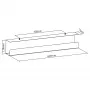 InLine po stalu montuojama kabelių valdymo sistema 23190W — plieninė, balta, 114×600×76 mm