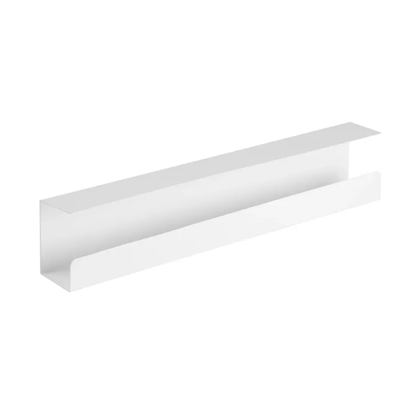 InLine po stalu montuojama kabelių valdymo sistema 23190W — plieninė, balta, 114×600×76 mm