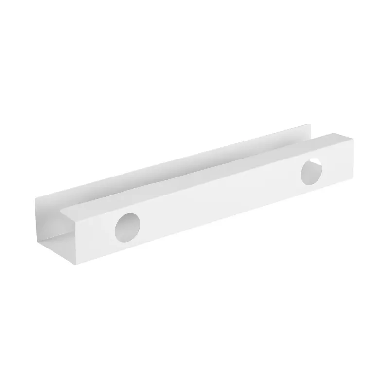 InLine po stalu montuojama kabelių valdymo sistema 23190W — plieninė, balta, 114×600×76 mm