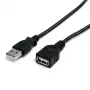StarTech.com 3 pėdų juodas USB 2.0 ilginimo kabelis A į A – kištukas/lizdas