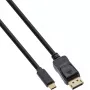 USB Display kabelis InLine 64121 USB-C kištukas į DisplayPort kištuką 1m