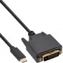 “InLine” USB ekrano kabelis, USB-C (kištukas) / DVI (kištukas) (DP alt. režimas), juodas, 2 m