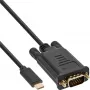 InLine USB Display kabelis, USB-C tėvas / VGA tėvas (DP Alt Mode), juodas, 2 m