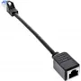 InLine komutacinio kabelio ilgintuvas, RJ45 apsauga, S/FTP (PiMf), Cat.6A, 0,2 m