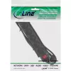InLine kištukinis lizdas, 6 krypčių įžeminimo kontaktas CEE 7/3, juodas, 3 m