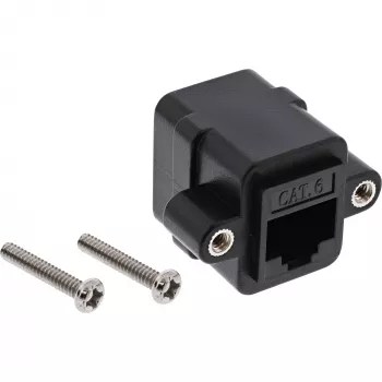 InLine komutacinio kabelio jungtis UTP 2x RJ45, lizdas, skirta montavimui