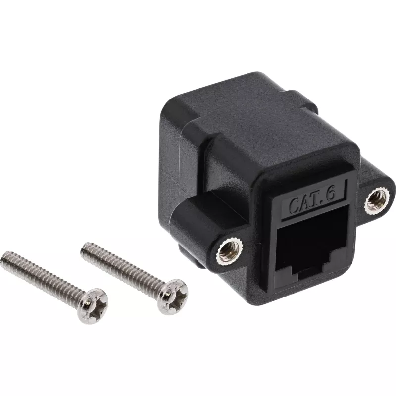 InLine komutacinio kabelio jungtis UTP 2x RJ45, lizdas, skirta montavimui