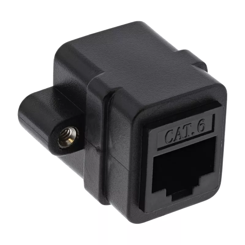 InLine komutacinio kabelio jungtis UTP 2x RJ45, lizdas, skirta montavimui