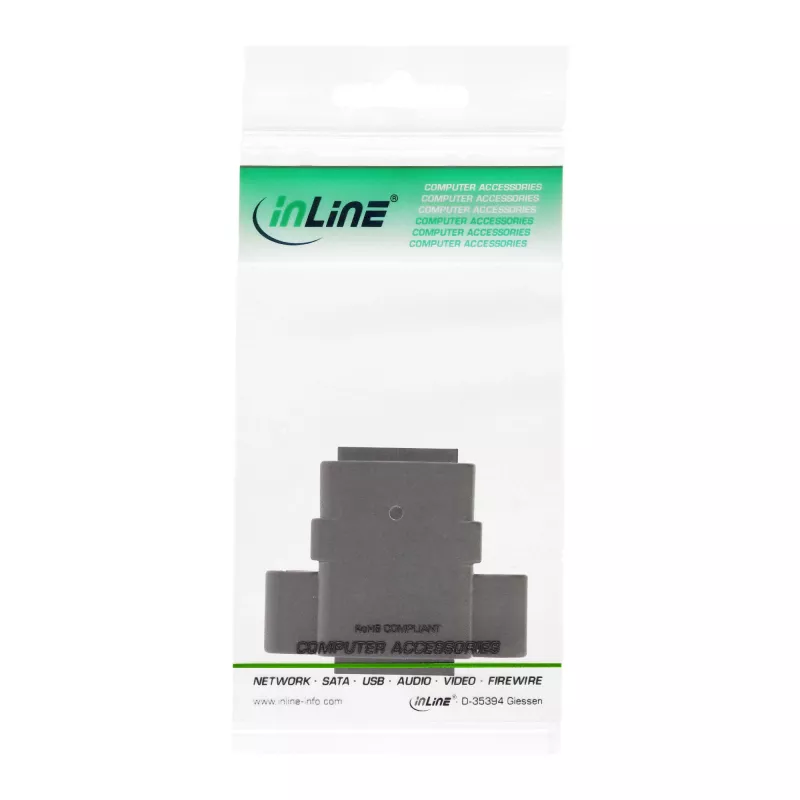 InLine komutacinio kabelio jungtis UTP 2x RJ45, lizdas, skirta montavimui
