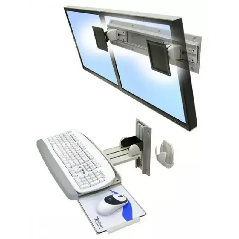 Sieninis laikiklis Ergotron Neo-Flex Dual Monitor 61 cm (24 coliai) Sidabrinis