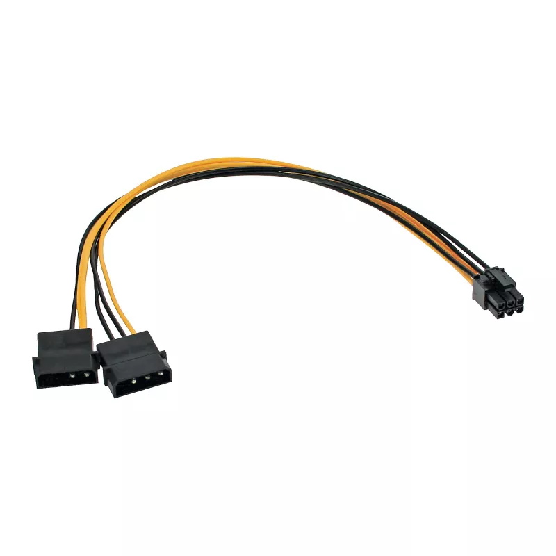 “InLine” maitinimo adapterio kabelis, 2x 5.25 colio / 6 kontaktų PCI-E, MF17784
