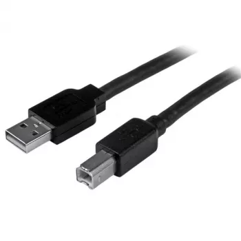 StarTech.com 50 pėdų (15 m) aktyvus USB 2.0 A į B laidas, ilgas USB spausdintuvo laidas, 1x USB-A (M), 1x USB-B (M) – juodas