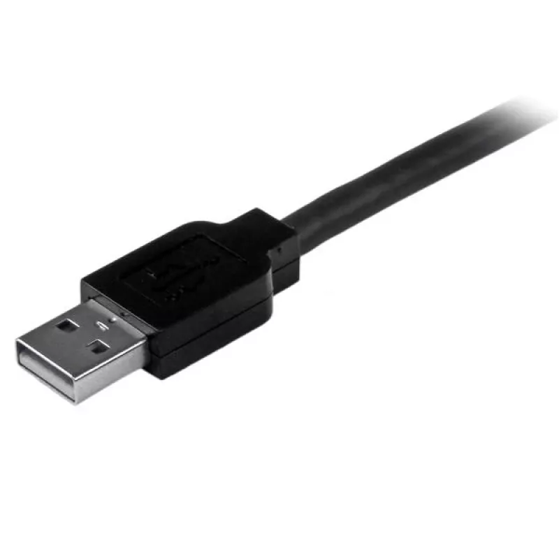 StarTech.com 50 pėdų (15 m) aktyvus USB 2.0 A į B laidas, ilgas USB spausdintuvo laidas, 1x USB-A (M), 1x USB-B (M) – juodas