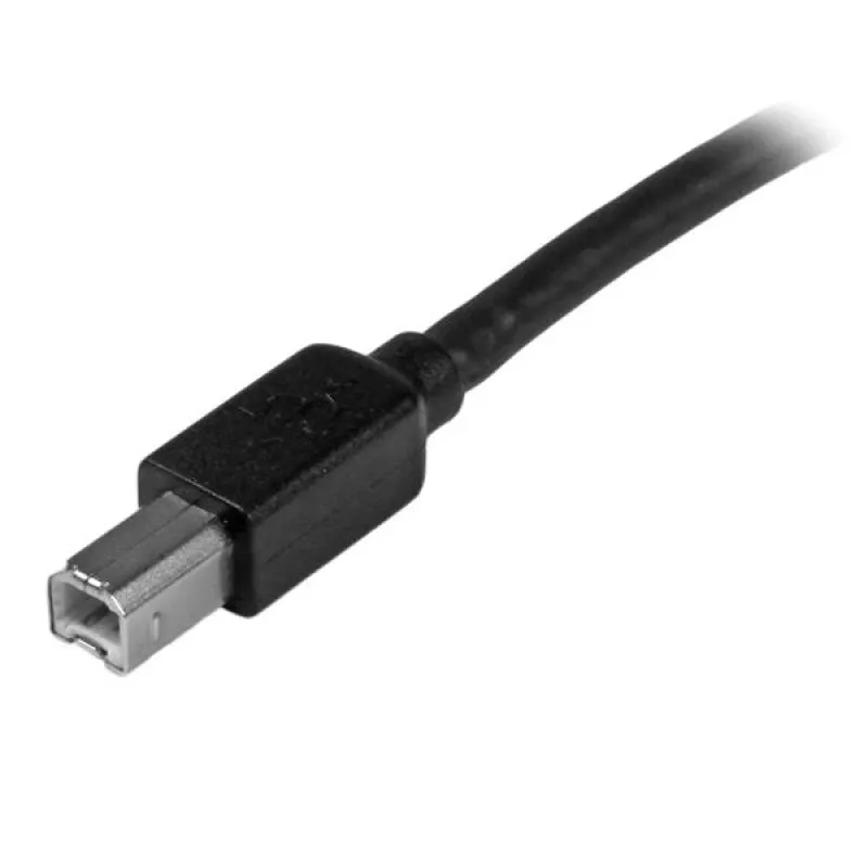 StarTech.com 50 pėdų (15 m) aktyvus USB 2.0 A į B laidas, ilgas USB spausdintuvo laidas, 1x USB-A (M), 1x USB-B (M) – juodas