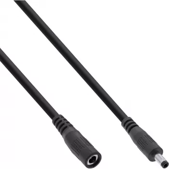InLine DC ilginimo kabelis, DC kištukas tėvas/motina 4,0x1,7 mm, juodas, 5 m