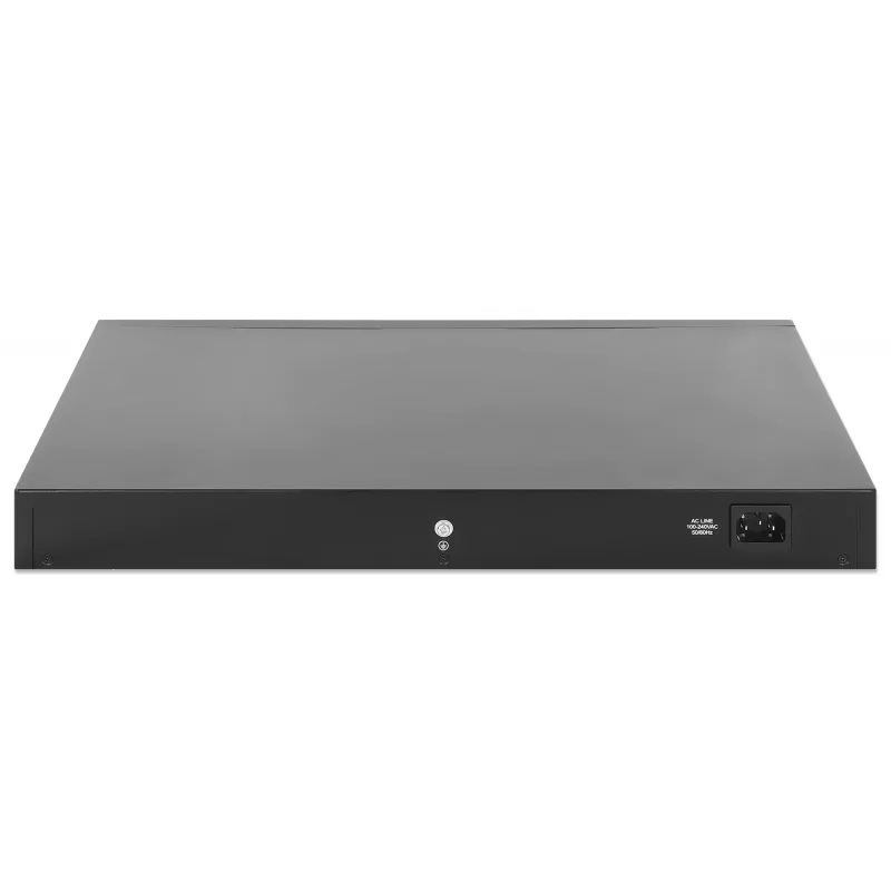 Intellinet 48 prievadų Gigabit Ethernet PoE+ 2+ lygmens valdomas komutatorius su šešiais 10G SFP+ aukštynkrypčiais IEEE 802.3at/af (PoE+/PoE) atitinkantis, 450 W PoE energijos biudžetas, 2+/3 lygmens Lite, 6 x 10G SFP+ atviri