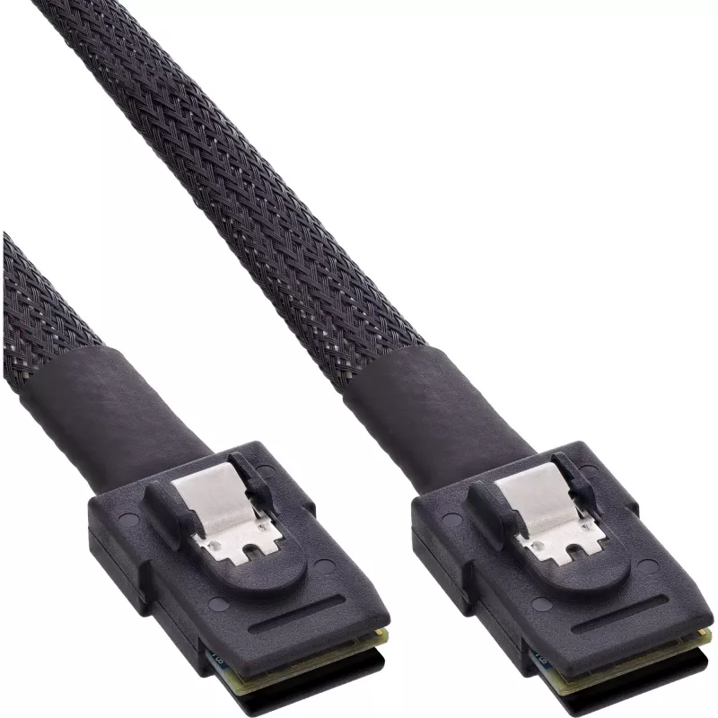 InLine SAS laidas vidinis, Mini-SAS SFF-8087 į Mini-SAS SFF-8087, su šonine juosta, 0,5 m