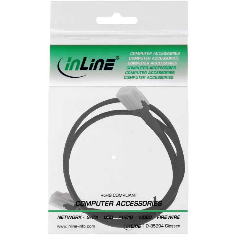 InLine SAS laidas vidinis, Mini-SAS SFF-8087 į Mini-SAS SFF-8087, su šonine juosta, 0,5 m