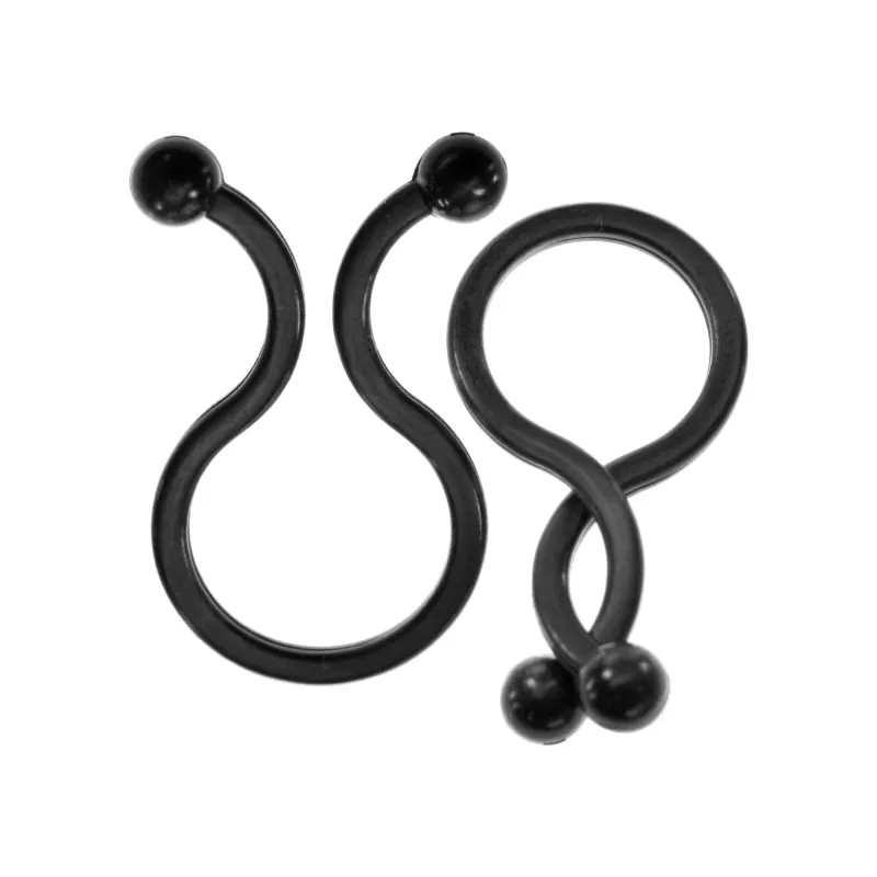 „Twist Ties InLine“ 22 mm, juodi, 10 vnt. – kabelių / laidų tvirtinimo priemonės