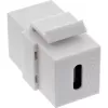 InLine USB 3.1 užfiksuojamas modulis, USB-C F/F, baltas korpusas