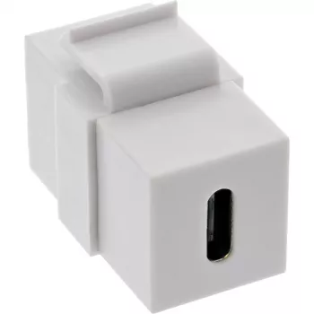 InLine USB 3.1 užfiksuojamas modulis, USB-C F/F, baltas korpusas