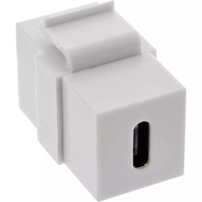 InLine USB 3.1 užfiksuojamas modulis, USB-C F/F, baltas korpusas