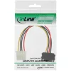 SATA maitinimo adapterio laidas 15 kontaktų lizdas / 4 kontaktų kištukas 0,15 m InLine 29669