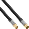 InLine Premium antenos kabelis, 4 kartus ekranuotas, >110 dB, juodas, 10 m