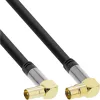 InLine Premium antenos laidas, kampinis, 4 kartus ekranuotas, >110 dB, juodas, 10 m