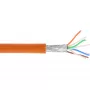 InLine komutacinis kabelis S/FTP PiMF Cat.6A be halogenų 500MHz oranžinis 100m