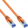 InLine komutacinis kabelis S/FTP PiMF Cat.6A be halogenų 500MHz oranžinis 10m