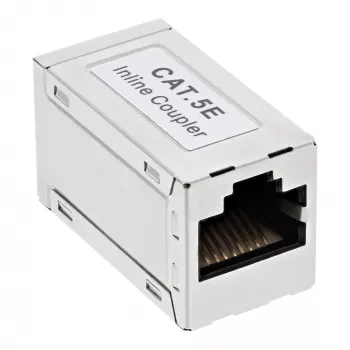 InLine Cat.5e adapteris, pilnai ekranuotas, metalinis, 2x RJ45 F/F, 1:1